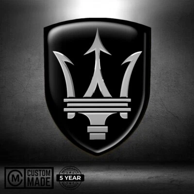 Pegatina Maserati | Calcomanía insignia guardabarros | Logotipo lateral maletero parachoques portátil etc. Foto 1 de 4