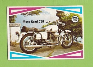#D215. 1974  SCANLENS CHOPPERS & HOT BIKES CARD #35 MOTO GUZZI 750 AMBASSADOR