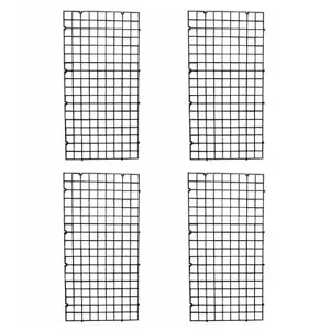 4-Piece Fish Tank Divider Aquarium Divider Grid Tray Black Plastic Modern 5.... - Picture 1 of 3
