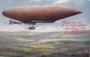 1909 BILDPOSTKARTE FARBIG ** ILA FRANKFURT "THE LEBAUDY AIRSHIP" - Bild 1 von 2