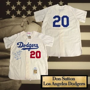 Don Sutton Autographed Los Angeles Dodgers Vintage Mitchell & Ness Jersey - Picture 1 of 9