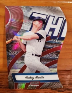 2024 Topps Stadium Club Chrome Mickey Mantle "Triumvirates" #TVN-12 Red Foil SP - Picture 1 of 2