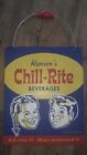 Vintage Hanson’s Chill Rite Beverages Metal Soda Sign Advertising Store Display