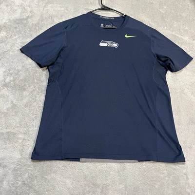 Seattle Seahawks Nike Hypercool Camisa Para Hombres XXL 2XL Azul Sobre el Campo Ropa Dri-Fit Foto 1 de 4