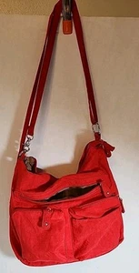 Borsa da viaggio Kim Rogers rossa nylon poliestere borsa a tracolla multitasche - Foto 1 di 22