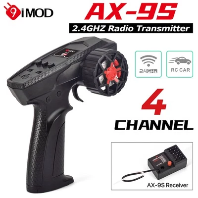 RC AX-9S 2.4G Radio Transmitter 2.4G 4CH Receiver For MN82 1/16 1/18 1/24 RC Car - Image 1 of 4