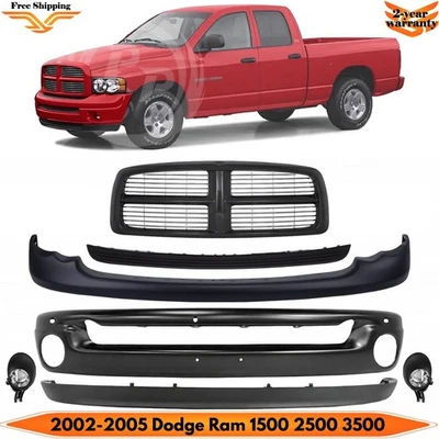 Front Bumper Face Bar Primed & Grille Kit For 2002-2005 Dodge Ram 1500 2500 3500 Foto 1 de 4