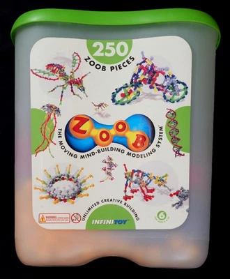 ZOOB BUILDING SET 250 Pieces With Instructions & Container - Image 1 of 4