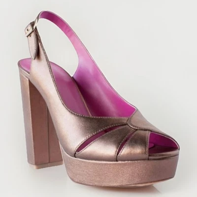 Zapatos de plataforma Trina Turk para mujer bronce Joni tacón alto talla 8,5 NUEVOS CON CAJA Foto 1 de 3