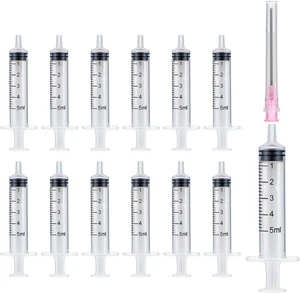 12 Stück 5ml/CC Tintenfüllung Kunststoff Spritze Set mit stumpfer rostfreier Nadelspitze für - Bild 1 von 8