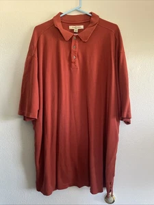 Tommy Bahama Silk Blend Polo Shirt Mens 3XT Casual Orange Golf Performance - Picture 1 of 7