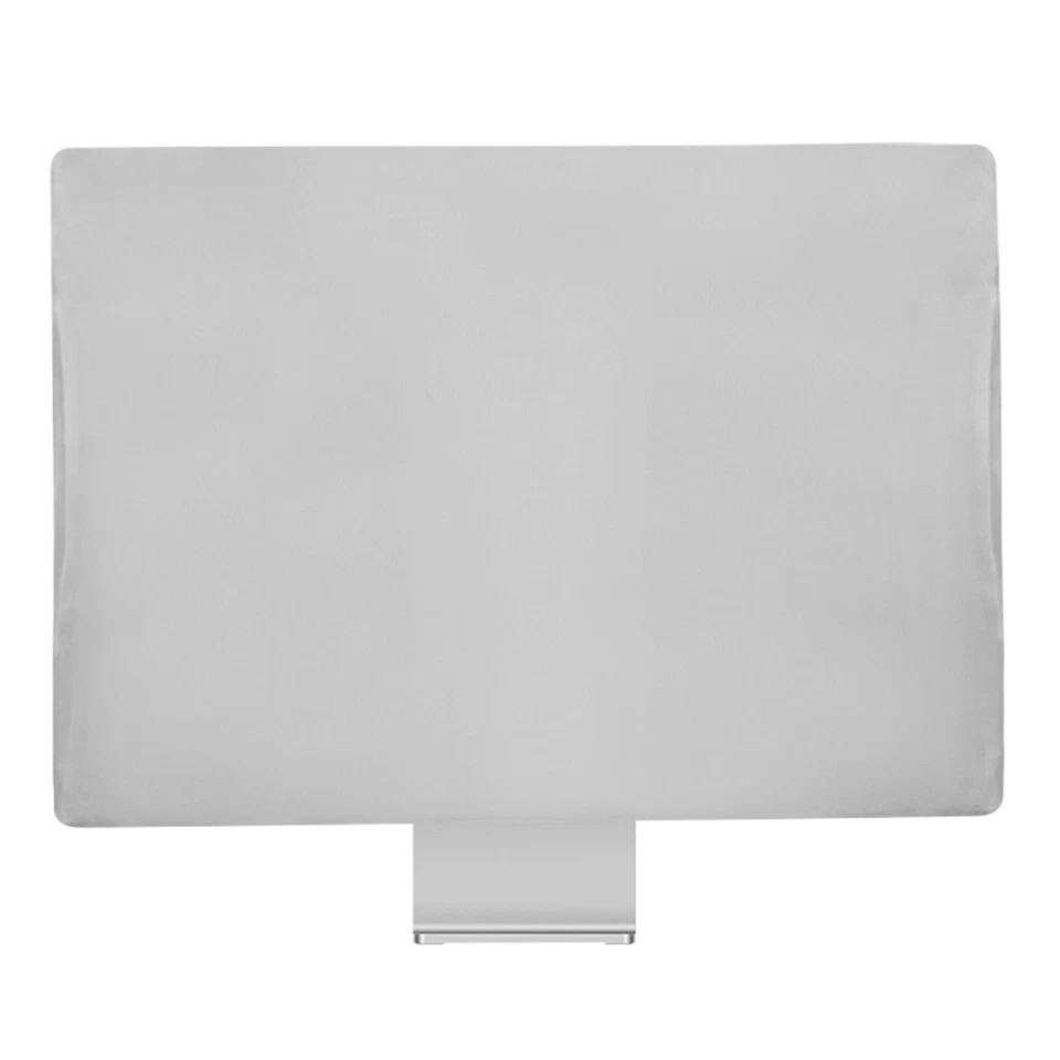 24 Inch Monitor Dust Cover Soft Grey Spandex with Elastic Nylon Hemming Band - Image 1 of 1