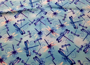 1 1/2 Yd Dragonfly Lagoon #2801 Color Principle Henry Glass Fabric Blue Purple - Picture 1 of 5