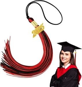 2025 Red Black Graduation Tassel: Class of 2025 Tassel for 2025, - Picture 1 of 5
