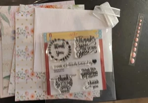 Scrapping For Less Card Kit With Thank You Stamp Set - Picture 1 of 3