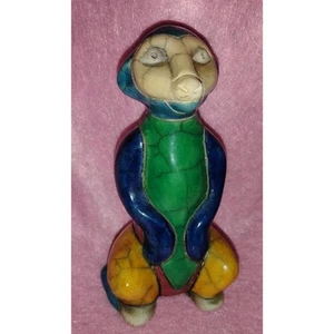 Meerkat Raku Pottery Figurine - Handmade South African Art - Picture 1 of 7