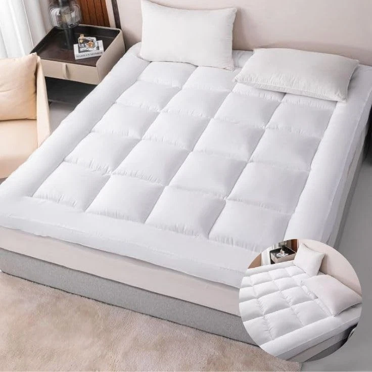 BRANDED 4 Inches Thick Mattress Topper Quilted Cooling Mattress Topper Pad