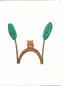 ACEO LETTER W RYTA PRINT OF PAINTING PEMBROKE WELSH CORGI ALPHABET SCRAPBOOKING  - Picture 1 of 1