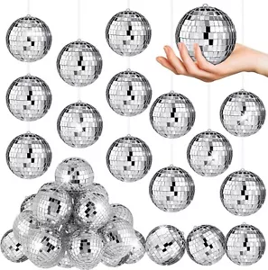 50 Pcs Mini Disco Ball Ornaments - Reflective Decorations for Christmas Tree - Picture 1 of 7