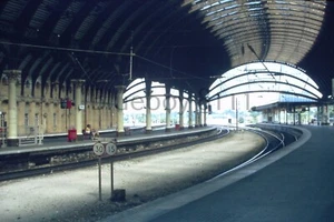 35mm Slide York Railway Station Looking out empty - Picture 1 of 2