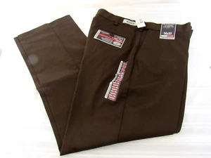 PANTALONES ROUNDTREE & YORKE TRAVELSMART MARRÓN FRENTE PLANO EXTENSOR CINTURA 36X30 NUEVOS CON ETIQUETAS - Imagen 1 de 6