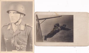 C18789-ESERCITO TEDESCO, PARACADUTISTA, 2° GUERRA MONDIALE, 2 CARTOLINE - Picture 1 of 2