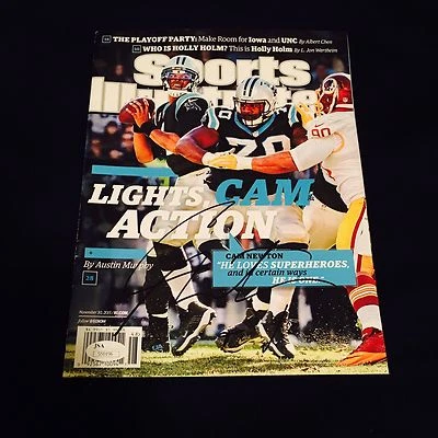 Cam Newton Autographed Sports Illustrated Magazine Carolina Panthers/ JSA - Image 1 of 2