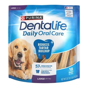 Purina DentaLife Made in USA Facilities Large Dog Dental Chews, Daily - 18 ct. - Picture 1 of 6