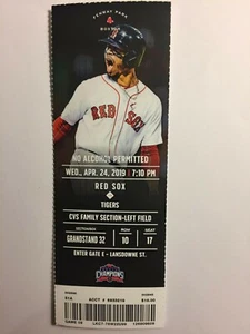 BOSTON RED SOX VS DETROIT TIGERS, APRIL 24,2019 TICKET STUB - Picture 1 of 1