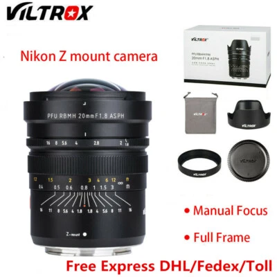 Viltrox 20mm F1.8 Full Frame Wide Angle Manual Lens for Nikon Z6 Z7 II NZ Camera - Image 1 of 4