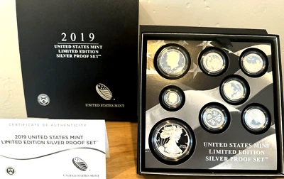 2019 S PROOF SILVER EAGLE LIMITED EDITION PROOF SET 19RC IN OGP - Image 1 of 4