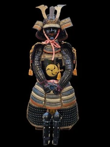 Japanese Antique Armor Yoroi Kabuto Samurai Retro Vintage Iron Full Set in Box - Picture 1 of 10