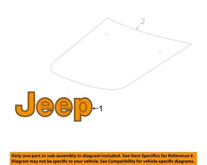 CHRYSLER OEM 17-22 Compass Hood Exterior Trim-Nameplate 68252645AA - Picture 1 of 2