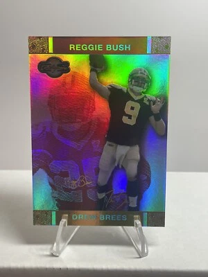 2007 Topps Co-Signers Drew Brees Changing Faces Gold SP Reggie Bush #11 Red /50 - Image 1 of 2