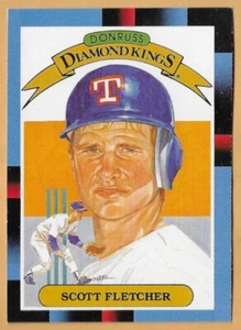 SCOTT FLETCHER TEXAS RANGERS DIAMOND KINGS #11 - DONRUSS CASI NUEVO - MONTADO 1988 - Imagen 1 de 2
