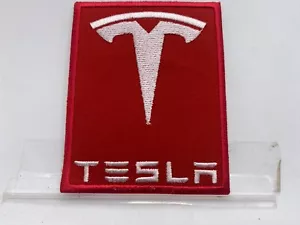 TESLA NEU BESTICKT FIRMA AUFBÜGELN NAME PATCH ETIKETT 3 X 2-1/2 - Bild 1 von 1