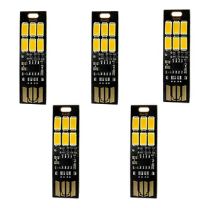 5x 6-LED USB Portable Keychain Lamp W/ Touch Dimming 1W 3200K Warm Light Kit - Picture 1 of 8