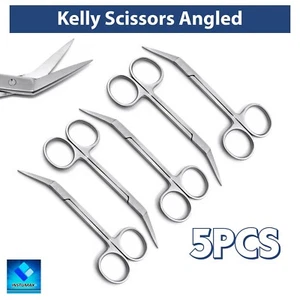 5 Stck. Kelly Schere abgewinkelte chirurgische kieferorthopädische Gewebechirurgie Mikroschere - Bild 1 von 4