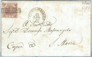 69390 - ANTICHI STATI: NAPOLI - Sass 7 su BUSTA 1860 Castel di Saverio AQUILA - Imagen 1 de 1