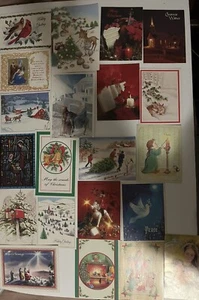 Vintage Christmas Cards 31 in Lot Unused Condition No Envelopes Most USA Made - Picture 1 of 2