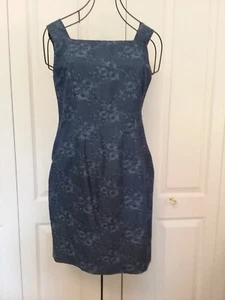 Vintage Donna Ricco Navy Floral Mini Sundress Women's Sz 6P Lining Discolored - Picture 1 of 20