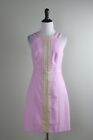 LILLY PULITZER $198 Stretch Pearl Lined Gold Lace Shift in Lilac Freesia Size 2