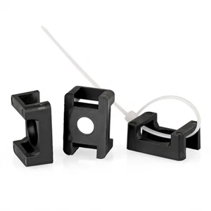 Cable Tie Base - Wire Clips Mounts Saddle Cradle Bases Clamps Cable Ties Holder - Imagen 1 de 20