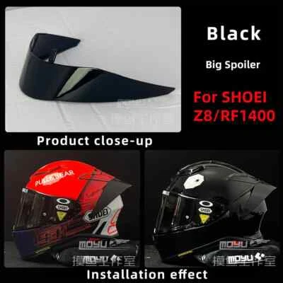 Motorcycle Rare Spoiler Anti Scratch Wind Shield For SHOEI Z8/RF1400 7 Colors - Image 1 of 4