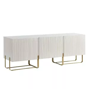 24/7 Shop at Home Mignon ontemporary Modern Style 60" TV Stand with 3 Storage - Picture 1 of 5
