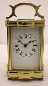 Antique Serpentine Cased French Brass Carriage Clock, Fully Serviced - Picture 1 of 15