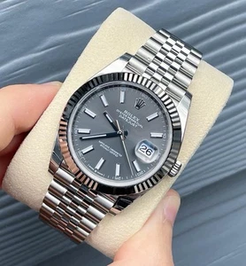 Curved Stainless Steel Jubilee For Rolex 21mm Watch Strap Bracelet Datejust - Picture 1 of 6