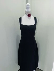 Gorgeous Black Minx & Moss Square Neck Dress. Size 14 New With Tag - Picture 1 of 11