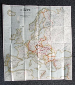 NATIONAL GEOGRAPHIC MAP EUROPA 1920 - Bild 1 von 2