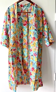 Neu mit Etikett The Company Store Damen Morgenmantel Gr. M/L CC Voile Gartenparty 100 % Baumwolle - Bild 1 von 8